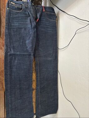 LRG Men's Dark Indigo Straight Jeans